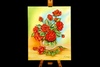 Rote Rosen in Vase - ID Nummer: 278706