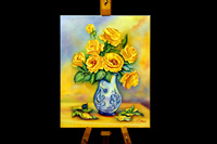 Gelbe Rosen in Vase - ID Nummer: 278707